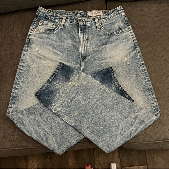 AG Jeans ‘The Phoebe’ High Rise Straight / Crop in 18 Years Harnessed Light Wash - Picture 5 of 10